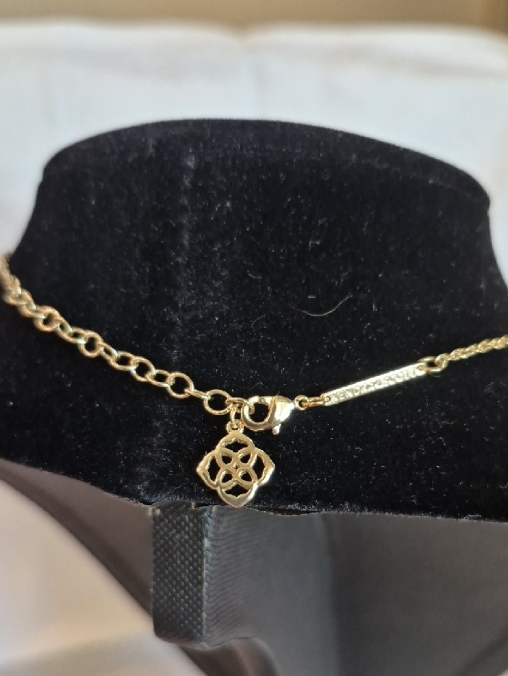Kendra Scott Gold Necklace with Royal Blue Stone - Picture 3 of 4